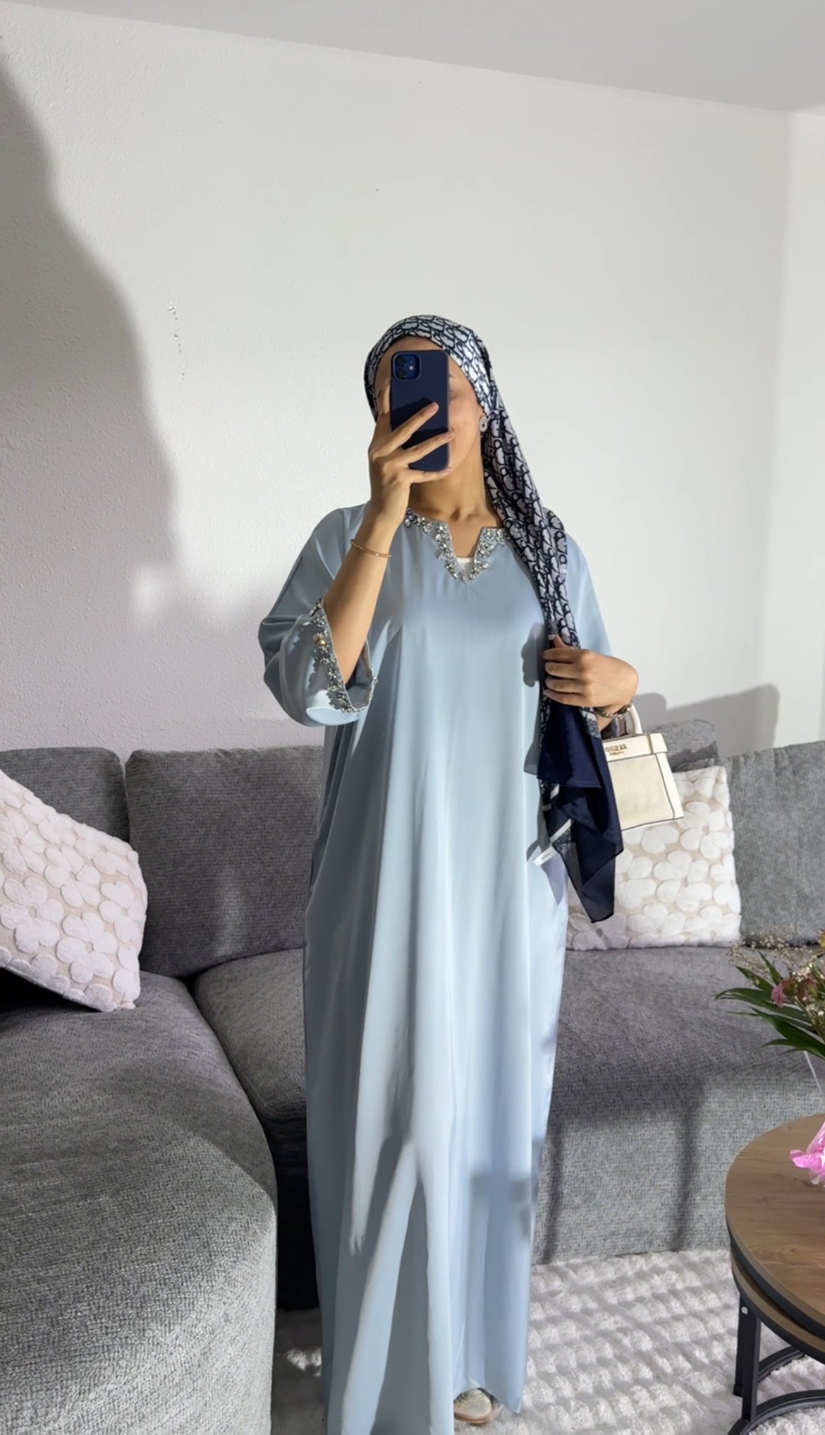 Abaya Bleu